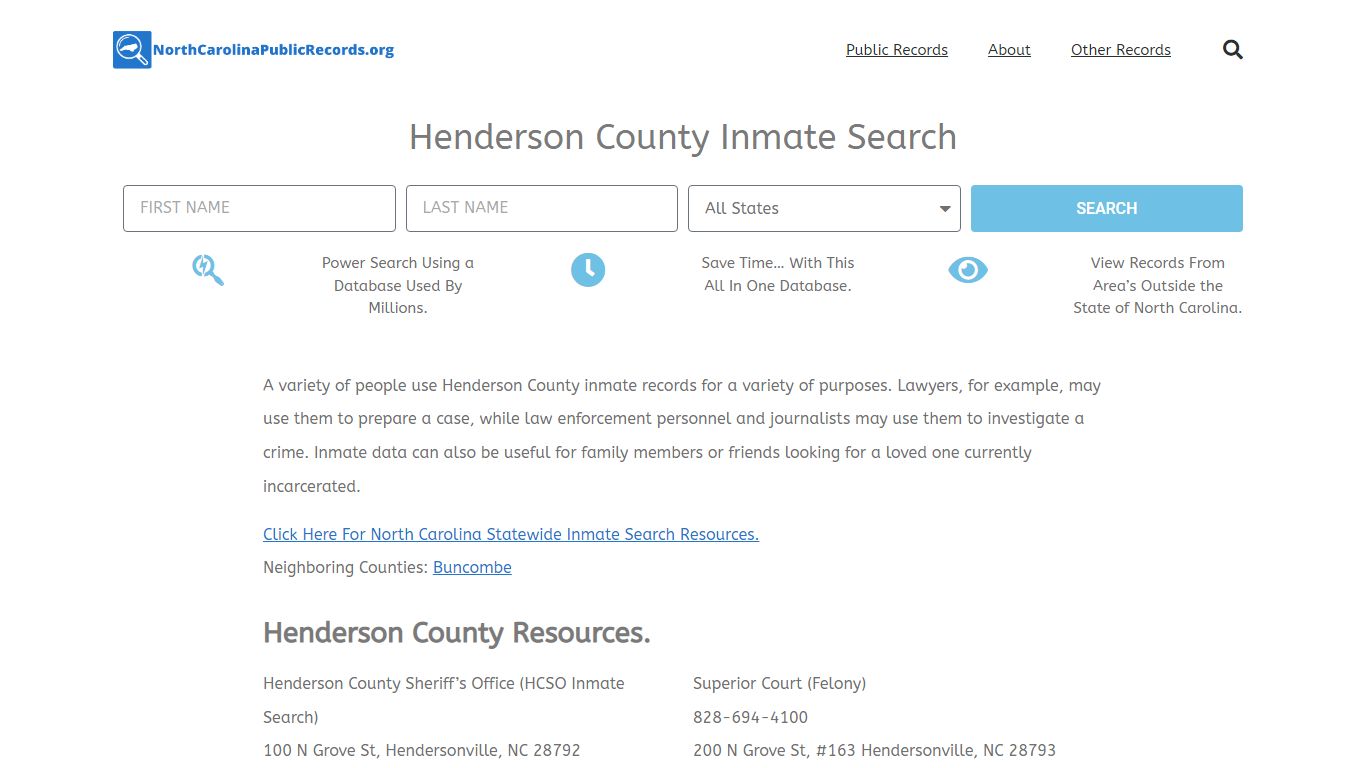 Henderson County Inmate Search - HCSO Current & Past Jail Records