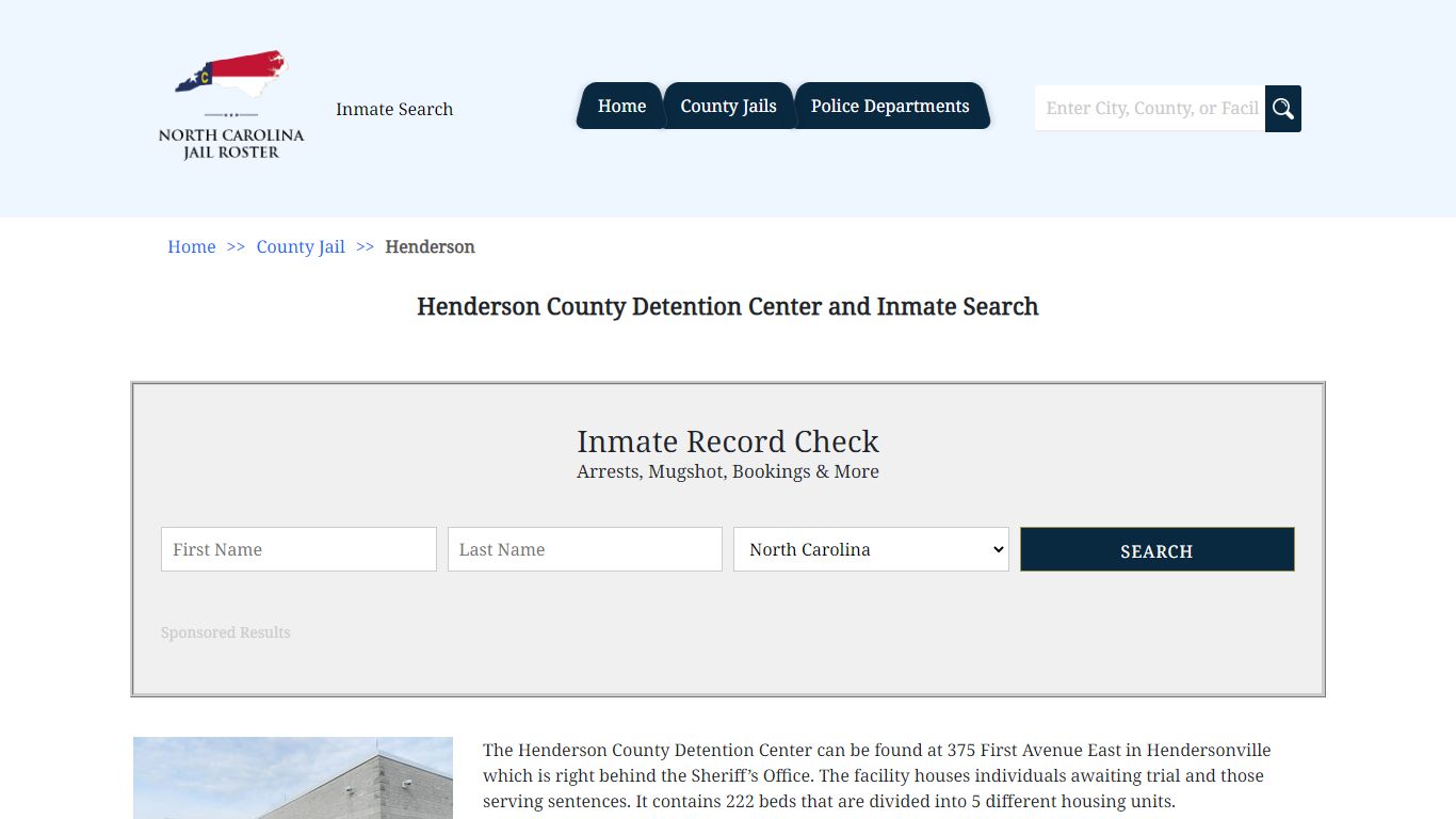 Henderson County Detention Center and Inmate Search | North Carolina ...